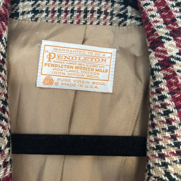 Vintage Pendleton Wool Plaid Blazer - Picture 3 of 5
